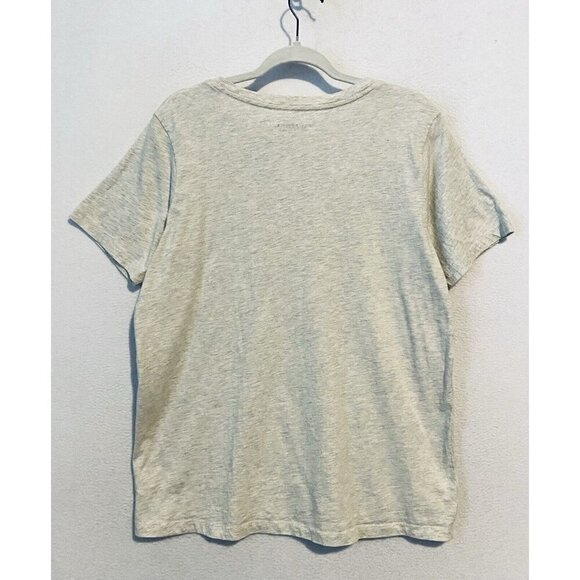 Richer Poorer Top Womens Large Ivory Space Dye Scoop Neck Short Sleeve Cotton - Picture 3 of 7